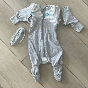 Love to dream gray swaddle transition suit